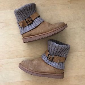 UGG Cambridge Boots Lined Knit Chestnut 7